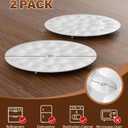 PAHTTO Deviled Egg Platter 2 Pack, Deviled Egg Trays with 24 Slot Each, Egg Container for Party Display, Portable Easter Egg Holder, Dishwasher Safe Melamine, 12inch Diameter