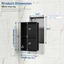 Black Recessed Shower Niche with Shelf -2 Tier Stainless Steel Bathroom Wall Niche No Tile Needed, Easy Install, Waterproof Organizer(Matte Black, 14x24In)