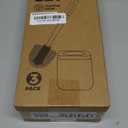 Holaloha Toilet Brush, 3 Pack Toilet Brush and Holder Set Bathroom Accessories, Toilet Bowl Brush and Holder with 3 Crevice Brush for Bathroom, Toilet Scrubber Brush (White)