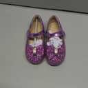 Hehainom Girls Dress Shoes Toddler Little Kid Rainestone Bow Flower Girl Shoes School Wedding Party Flats (Purple Sequin, 10 Toddler)