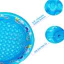 3 Rings Kiddie Pool for Toddler, 48X12Kids Swimming Pool, Inflatable Baby Ball Pit Pool, Small Infant Pool (Blue)