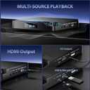 Desobry Mini DVD Player for TV, All Region Free DVD Player HDMI, Small Compact Flip-Top Design, with USB/TF Card Input, Supports PAL/NTSC