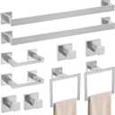TURS 10-Piece Bathroom Hardware Accessories Set Brushed Nickel Towel Bar Holder Set SUS304 Stainless Steel Towel Racks for Bathroom Wall Mounted, 23.6-Inch