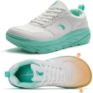 Women's Orthopedic Diabetic Wide Toe Box Walking Shoes: Comfortable Arch Support Plantar Fasciitis Orthotic Swollen Sneakers, Casual Flat Feet Tennis Walking Shoes for Foot Heel and Pain Relief, Size 8.5