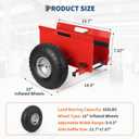 600 LBS Panel Dolly, Door Dolly Adjustable Drywall Mover with 10" Tires