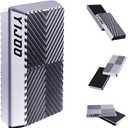 Fidget Slider, Metal Fidget Toy Adults-Smooth Operation with Mesmerizing Sounds, Stress Relief & Anxiety ADHD, Durable Pocket Desk Toy, for Friends, Perfect for Office, Home, Wait(Silver)