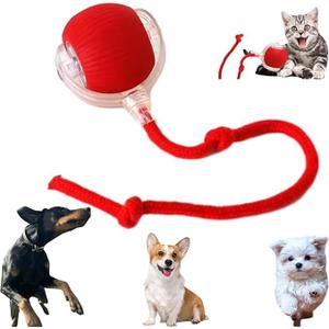 Valentines Day Gifts 2025 New Electric Dog Ball Toy, Electric Ball Dog Toy for Cat, 360° Smart Automatic Interactive Rolling Dog Ball, Smart Interactive Pet Toy Ball, Automatic Dog Toy