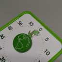 TWENTY5 SEVEN Countdown Timer 7.5 inch, 60 Minute 1 Hour Visual Timer for Classroom Teaching Tool Office Meeting, Mechanical Countdown Clock for Kids Exam Time Management Magnetic, Green Dinosaur