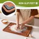 3 Packs Bamboo Cutting Board Set with Non Slip Feet and Over Sink Nice Solid Thick Wood Juice Groove Chopping Board Extra Large Big Small Best Hardwood Kitchen Counter Organic Vegetable
