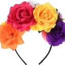 DreamLily Rose Flower Crown Headband HalloweenCinco De Mayo Party Costume Headpiece NC26