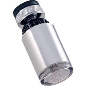 LDR Industries 530 2165TL LED Faucet Aerator Red to Blue Temperature Indicator Light for Hot or Cold, Chrome, 55/64"-15/16" x 27