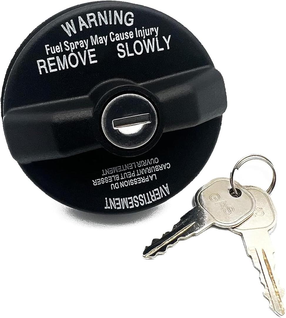 Locking Gas Cap, Lock Fuel Cap Replace 05278655AB, 5278655AB Chrysler Dodge Jeep Ram - Challenger Grand Caravan 1500, Cherokee Wrangler JK TJ Liberty Compass Patriot, black