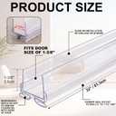 Yaocom 2strip 32" Vinyl U Shape Door Bottom Seal Slide on Door Sweep, Clear