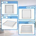 Aluminum Framed Exhaust Vent Cover, 14.25"x14.25" White Flush Exhaust Mount