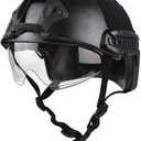 Airsoft Helmet,Fast PJ Type Helmet with Airsoft Goggles Front NVG Mount and Side Rail for Airsoft/Paintball Outdoor Activities, Medium