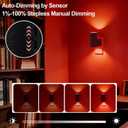 670nm Red Light Night Light for Sleep - Zero Blue Light, Adjustable Brightness & Energy Efficient Night Light Plug into Wall with Dusk-to-Dawn Sensor for Nursery, Bedroom, Bathroom [2 Pack]