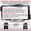 Grill Parts Kit for Weber Genesis 300 310 330 Genesis E330 E310 S310 S330 EP330 S320 E320 Parts for Weber 7621 Flavorizer Bars 17.5", Genesis 7524 Grates 7622 Heat Deflector, 4Pcs 62752 Burner Tube
