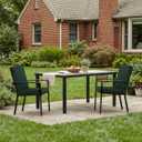 Outdoor Chair Cushions, Water-Resistant & Fade-Resistant, Patio Furniture Lawn Dining Chair Seat Replacement with Mid Back, Ties Zipper, Removable Cover, 18 x 16.5 Inch, Set of 4, Olive Green