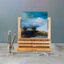Vencer Adjustable Wooden Artist Table Easel with 3-Drawer Storage Box,Portable Wood Artist Desktop Case with Book Stand,Store Pencil, Paint,Marker Set,VAO-013