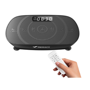 MERACH Vibration Plate Exercise Machine, Vibration Plate 440 Lbs Capacity, Bluetooth and Silicone Pedal, Stimulate Deep Fat, Vibration Plate for Lymphatic Drainage, Vibrating for Weight Loss, Black