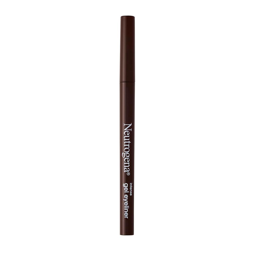 Neutrogena Intense Gel Eyeliner, Eye Makeup with Antioxidant Vitamin E, Bold Precision Eyeliner, Smudge- and Water-Resistant, Dark Brown, 0.004 oz