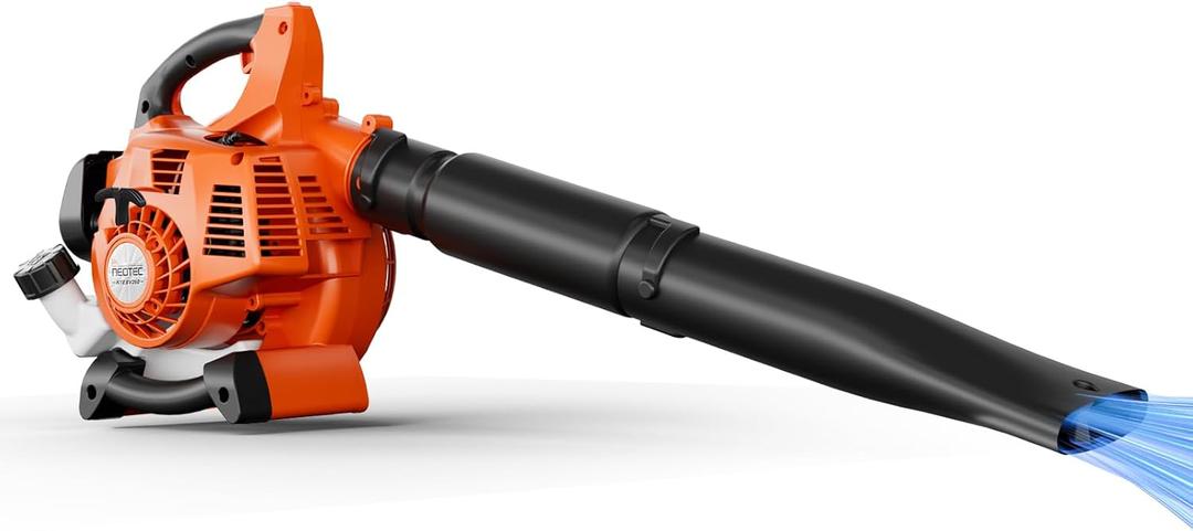 25.4CC Gas Leaf Blower Handheld Light Blower 432CFM 180MPH 2-Cycle Ergonomic Low Vibration and Cruise Control Powerful Gas Powered Blowers for Lawn Yard Care-Gifts for Man