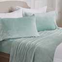NY Loft Luxury Micro Fleece Sheet Set | Queen Size | Green | Deep Pocket