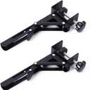 Pack of 2 Keyboard Tray Clamp Bracket 10 Inch Stainless Steel Folding Shelf Bracket Adjustable C-Clamps Foldable Table Extension for Table DIY Office Desk