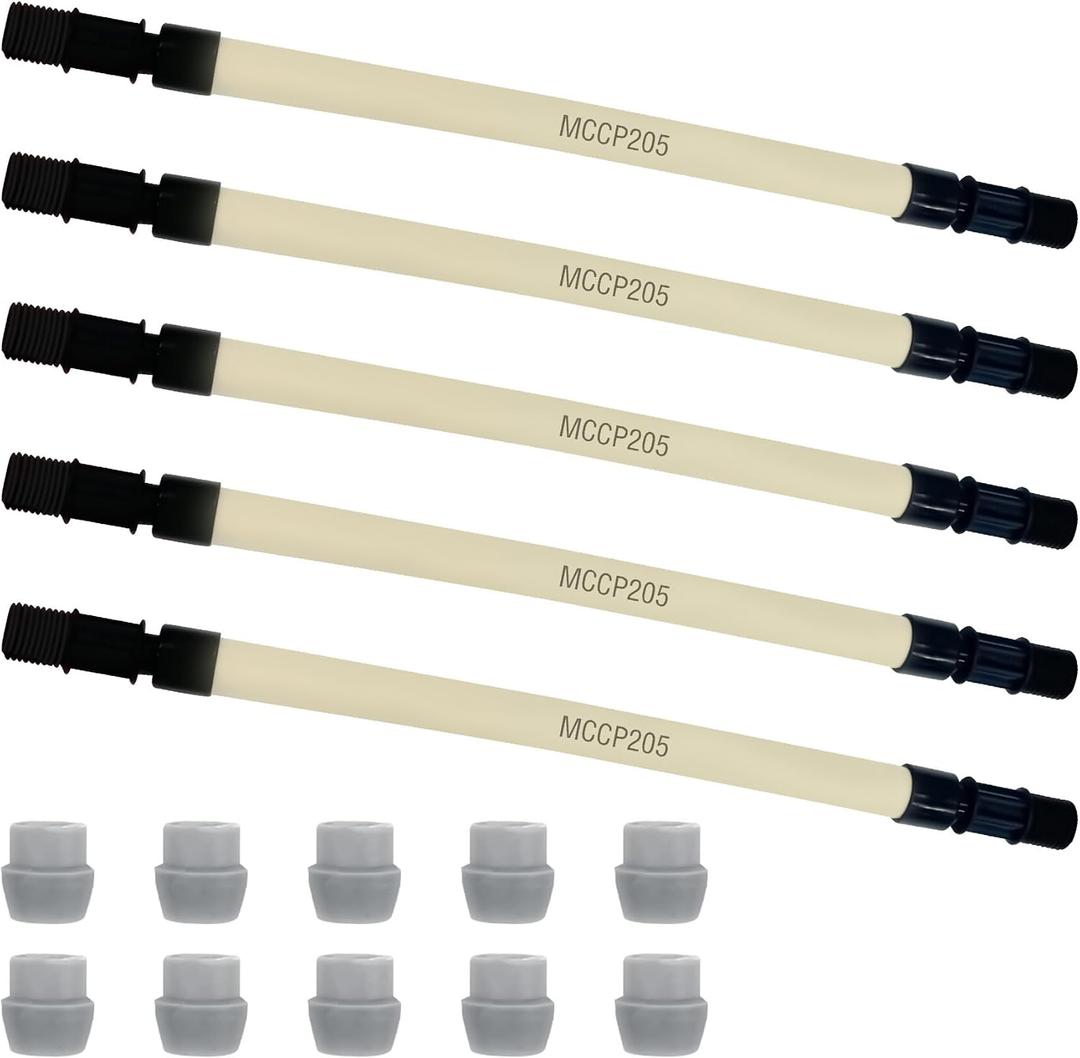 Earthtec 5-Pack MCCP205 NO.5 (#5) Replacement for Sten-ner Peristaltic Metering Pump Tube Parts Fits All Classic,SVP M128 85mhp17 45m5 45 85 100 & 170 Series with UCAK200 Ferrule (10 Pack)