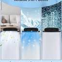 14000 BTU Portable Air Conditioner 3-In-1 AC Unit with Cooling, Dehumidifier, Fan, Low noise, Cools Room Up 750 Sq. Ft, Remote Control, Sleep Mode, 24H Timer, for Home, Office and RV (White+Black TOP)