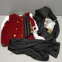 Kids Boys Halloween Vampire Costume Child Vampire Noble Dracula Role Play Dress Up Cosplay Party Clothes (L, Black Set)