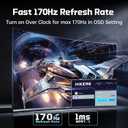 Hikers 27 Inch Curved Monitor 170Hz 144Hz, 2K 1440P Computer Gaming Monitor