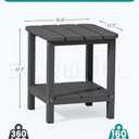 SERWALL Adirondack Table Outdoor Side Table- Gray (HIPS-1 pack, Grey)