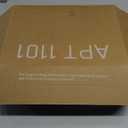 APT 1101 4 oz Glass Square Spice Jars with Labels, Glass Jars with Bamboo Lids, Spice Bottles, Seasoning Organizer, 12 Pack (Black)