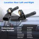 Rear ABS Wheel Speed Sensor Left & Right fit for VW Passat Jetta Tiguan Beetle GTI EOS Golf CC, Audi A3 TT 2006 2007 2008 2009 2010 2011 2012 2013 2014 2015 2016 2017 2018