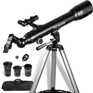 Telescopes for Adults High Powered, 700x90mm AZ Astronomical Professional Refractor Telescope for Beginners Astronomy with Advanced Eyepieces, Cool Astronomy for Christmas, Black (70090)