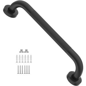 16 Inch Anti Slip Shower Grab Bar Oil Rubbed Black, Munzong Bathroom Grab Bar, Knurled Bathroom Balance Bar,Safety Hand Rail Support Handicap Elderly Injury Senior Assist Bath Handle