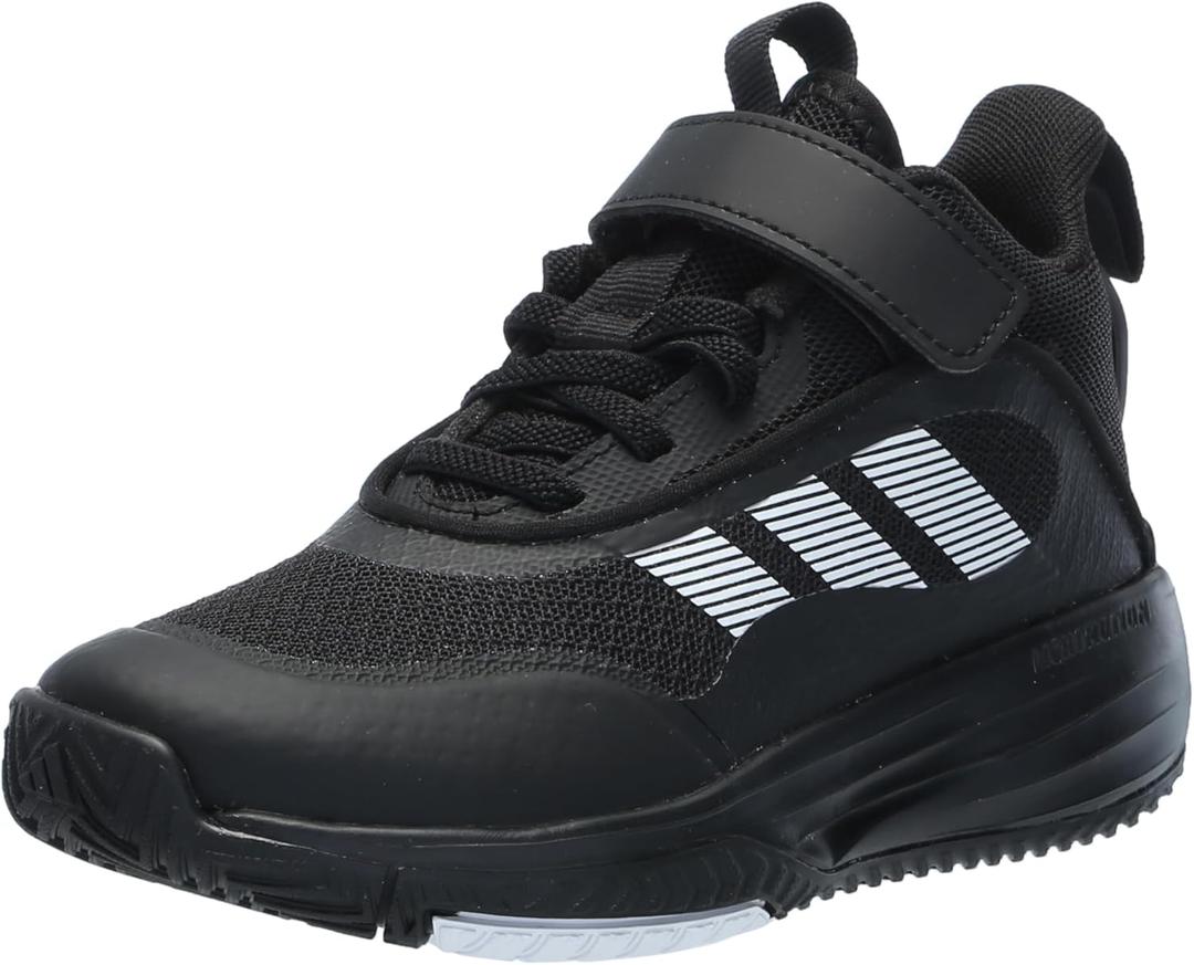 adidas Unisex-Child Own The Game 3.0 Basketball Sneaker (3.5 Big Kid, Black/White/Black)