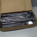 AKTOP Room Divider Curtain Rod, No Drilling Privacy Room Separator for Space Partition, 4-10.5ft(H) 29-73”(W) Adjustable Heavy Duty Floor to Ceiling Wall Divider Tension Rod for Room Separation, Black