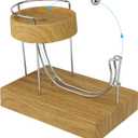 Perpetual Motion Machine, Kinetic Art Perpetual Motion Device Desk Toy, Science Physics Gadget for Office, Desktop Decoration Toys (Wood Grain)