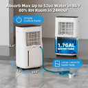 5,000 Sq.Ft 2025 Dehumidifier 80 Pint/Day Dehumidifier for Basement, Bedroom, Home, Bathroom, Smart Compressor Dehumidifier with Drain Hose, Intelligent Humidistat 24H Timer,Child Lock,Defrost,Silent