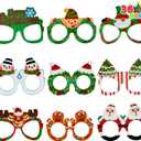 JOYIN 36 Pcs Christmas Paper Eyeglasses, Christmas Party Glasses, Frame Costume Eyeglasses Assorted Designs for Adults and Children for Christmas Party Supplies Photo Booth and Party Favors