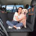 Chumajor Back Seat Extender for Dogs-Supports 400lb,Waterproof Dog Car Seat Cover Hard Bottom-Detachable,600D Heavy Duty Scratch Proof Nonslip Soft,Dog Hammock for Car,SUVs (L Pickup Truck/Cars / Mid-Size SUV, Black)