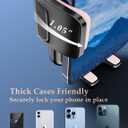 Phone Mount for Car Vent: [Never Blocking] Air Vent Cell Phones Holder for iPhone & Samsung Android Smartphone [Thick Cases Friendly] Hands-Free Auto Mobile Phone Stand (Pink)