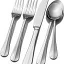 Pfaltzgraff Everyday Simplicity 53-Piece Stainless Steel Flatware Set, Service for 8