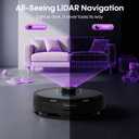 Bagotte Robot Vacuum and Mop Combo,6000Pa LiDAR Navigation Robotic Vacuum Cleaner,Self-Emptying Station for 90 Days,Wi-Fi/App/Voice Control,Ideal for Carpets&Hard Floors