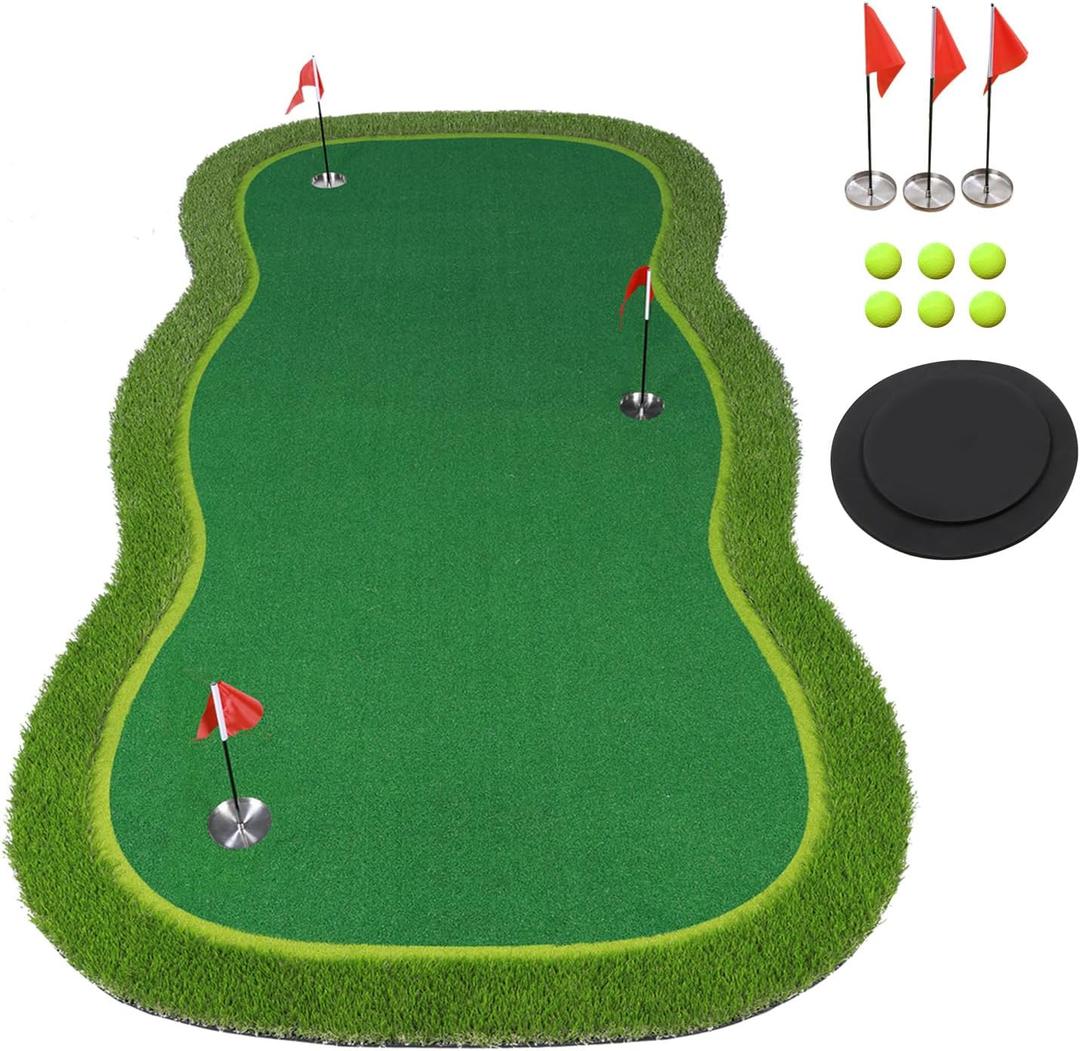 Golf Putting Green Mat,Golf Practice Training Mat for Indoor/Outdoor, 4.8x8ft