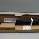 Double Bay Window Curtain Rods 36 to 72 Inches(Center Rod), Black