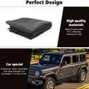 RT-TCZ Sunshade Mesh Top Cover Roof UV Sun Protection for Jeep Wrangler JLU & Gladiator JT 4 Door 2018-2025,Black