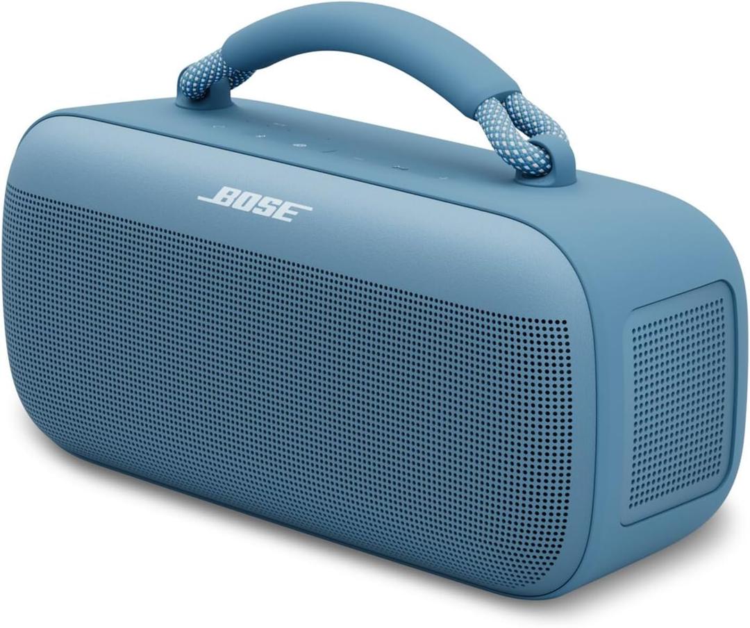 Bose SoundLink Max Bluetooth Speaker - Portable Wireless Party Speaker, IP67 Waterproof, Rope Handle, Up to 20 Hours of Playtime, USB-C, Built-in 3.5mm AUX Input, Blue Dusk